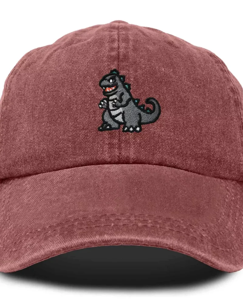 Giant Lizard Zilla Embroidered Cotton Dad Hat Baseball Cap Adjustable Glow in the Dark Mens