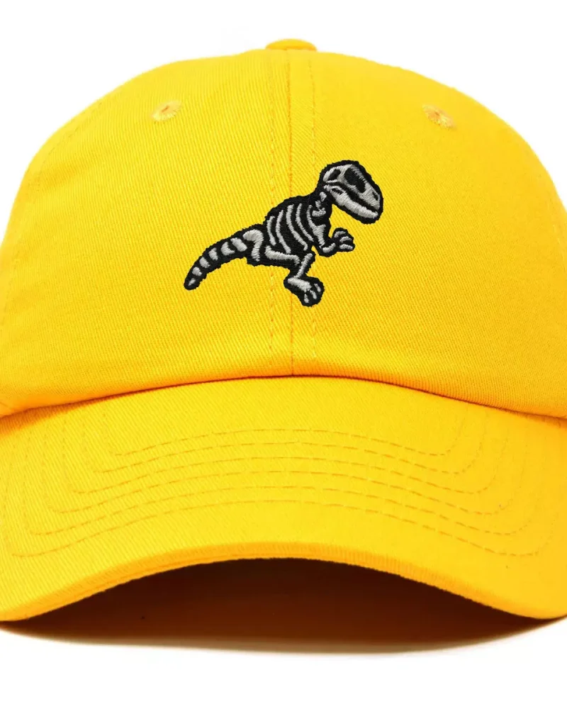 Fossil Embroidered Dinosaur T Rex Cotton Dad Hat Baseball Cap Adjustable Mens