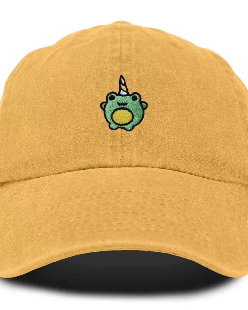 Froggy Unicorn Embroidered Cotton Dad Hat Baseball Cap Adjustable Mens Womens