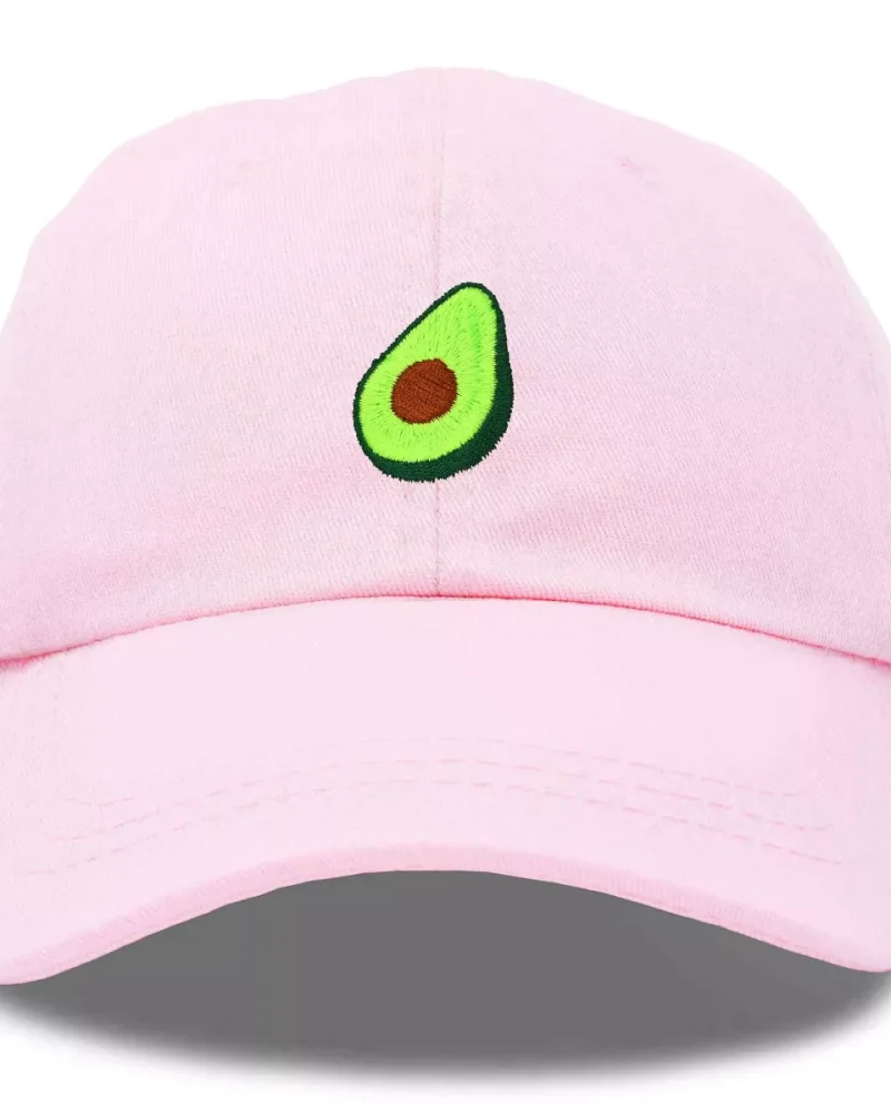 Avocado Embroidered Mens Cotton Dad Hat Baseball Cap Womens